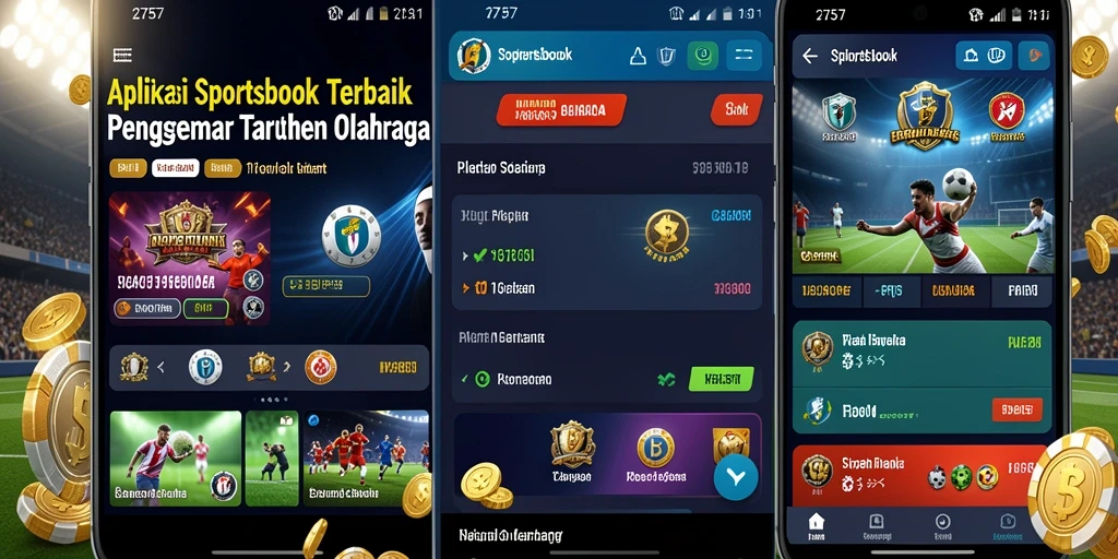 Tampilan menarik dari gameplay taruhan olahraga di aplikasi 2757.