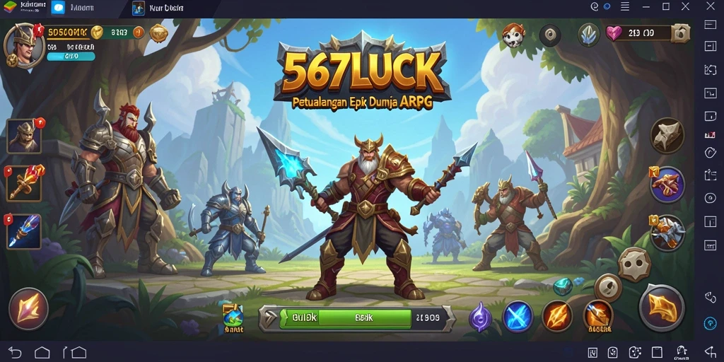 Screenshot dari gameplay epik 567LUCK yang menampilkan aksi pertempuran seru.