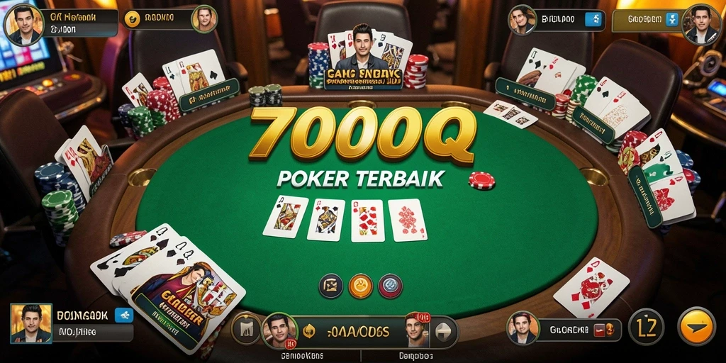 Tampilan gameplay seru dari 700Q yang memikat para pemain Poker.