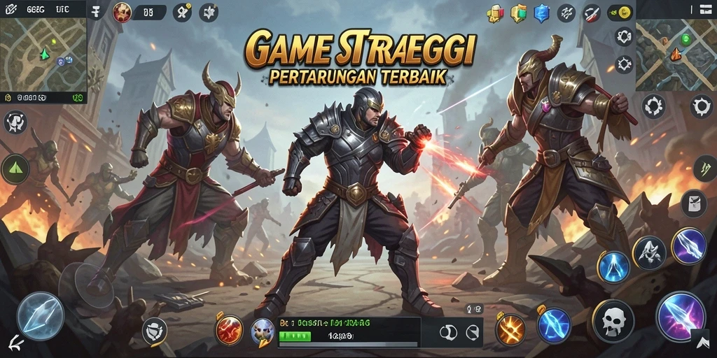 Tangkapan layar gameplay 8G8G menampilkan aksi strategi yang intens.
