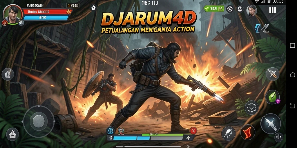 Tampilan aksi seru dalam gameplay DJARUM4D.