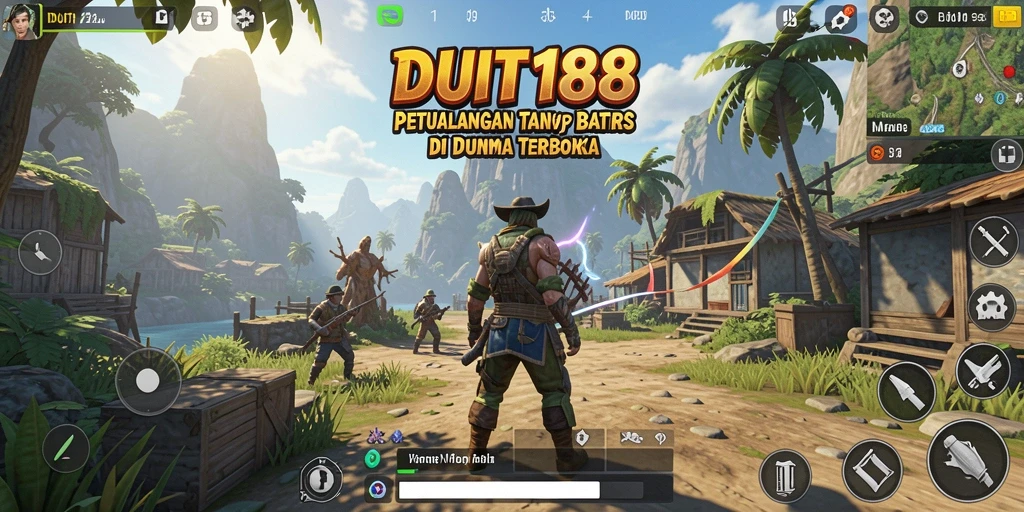 Screenshot utama menunjukkan aksi seru di dunia terbuka.