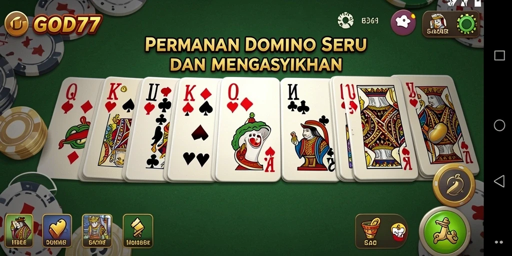 Screenshot utama GOD77 menampilkan gameplay Domino yang mengasyikkan.