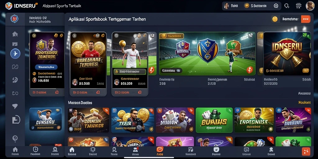 Tampilan menarik dari gameplay aplikasi Sportsbook IDNSERU.