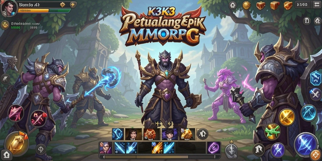 Screenshot gameplay K3K3 yang menunjukkan aksi seru dalam petualangan MMORPG.