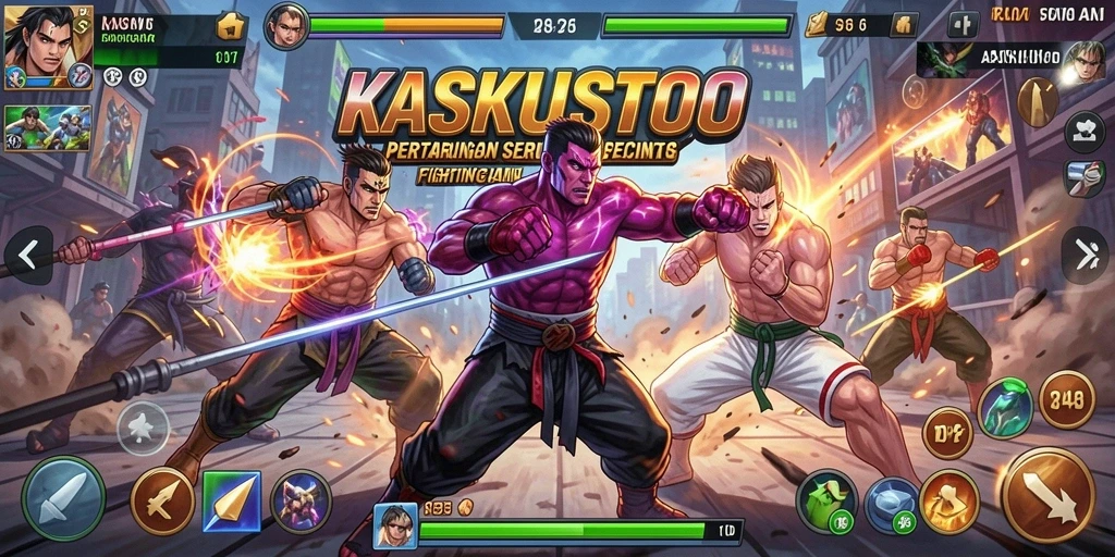 Tangkapan layar KASKUSTOTO menampilkan pertarungan epik dan karakter-karakter ikonik.