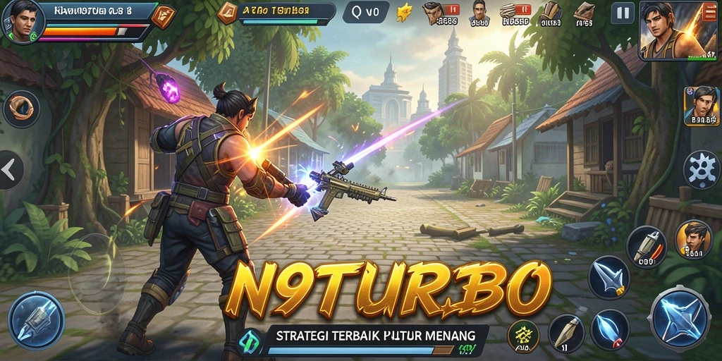 Tampilan gameplay N9TURBO yang menegangkan dan penuh strategi.