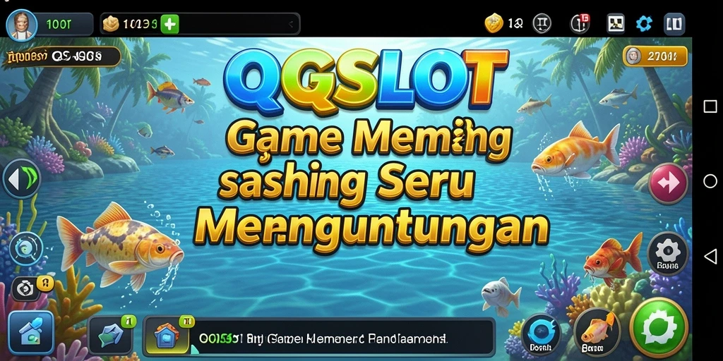 Tampilan gameplay seru dengan beragam ikan untuk ditangkap.