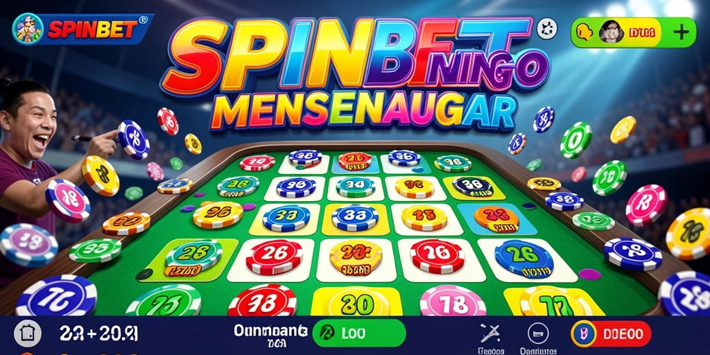 Screenshot gameplay Bingo SPINBET yang penuh warna dan seru.