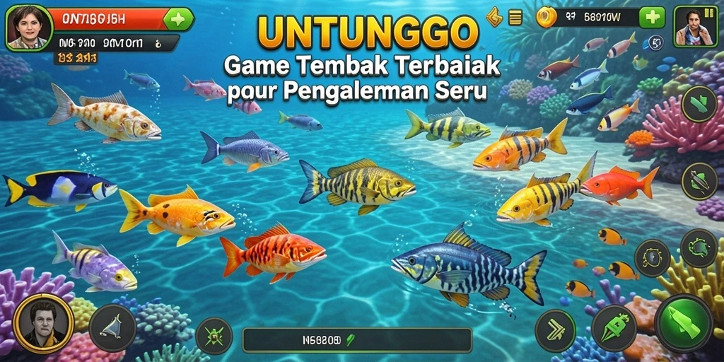 Gameplay UNTUNGGO yang menegangkan saat menembak ikan.